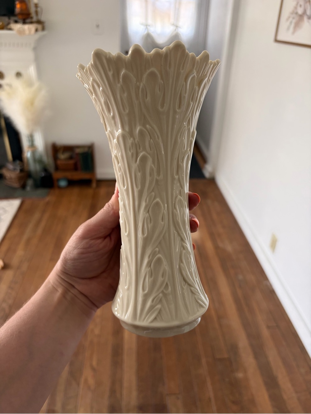 Elegant Lenox Cream Ceramic Decorative Vase